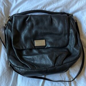 Marc by Marc Jacobs black leather slouchy crossbody messenger bag